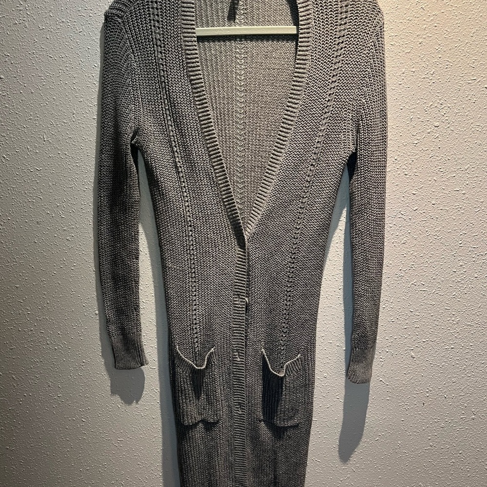 BP long gray cardigan